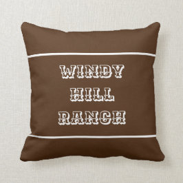 Almofada Fazenda personalizada castanha escura ou Travessei