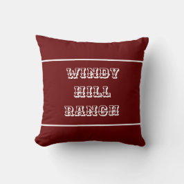 Almofada Fazenda Personalizada Vermelha Profunda ou Travess