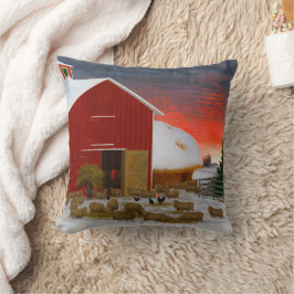 Almofada Fazenda Vida Quintal no Inverno Horatio Shaw 1885