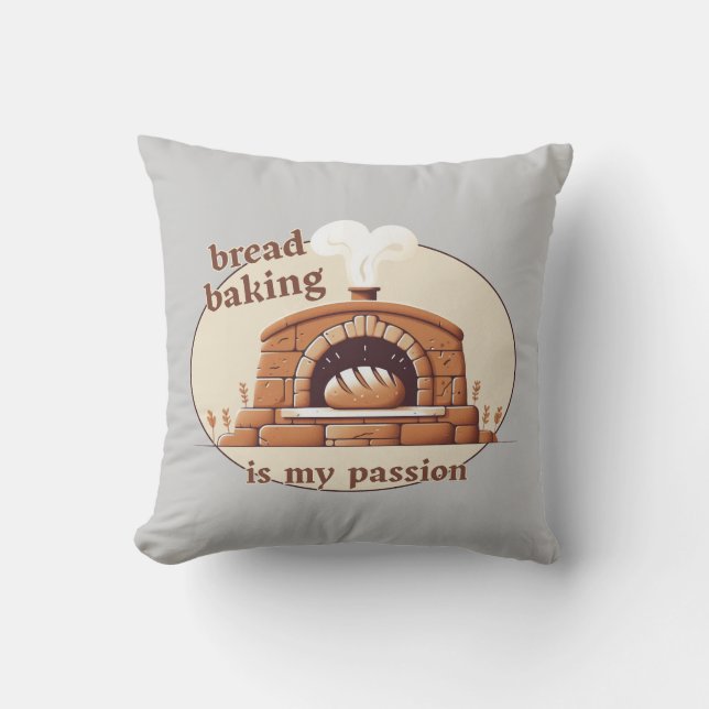 Almofada Fazer pão é minha paixão (Frente)