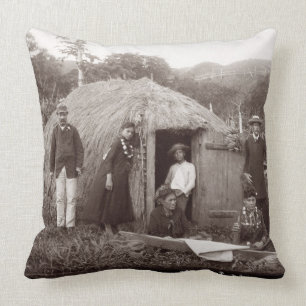 Almofada Fazer Tappa, um pano nativo, c.1875 (foto do