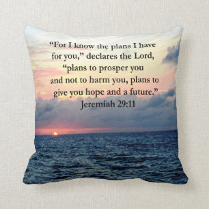ALMOFADA FÉ EM JEREMIAH 29:11 SUNRISE VERSE