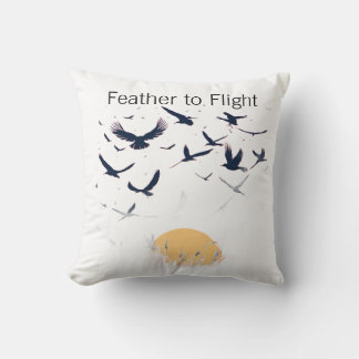 Almofada Feather to Flight Minimalist T-Shirt Design