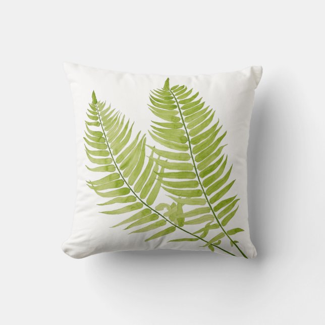 Almofada Feathery Fern em um Travesseiro decorativo (Frente)