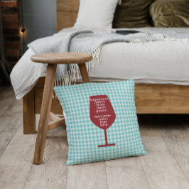 Almofada Felicidade é vinho Engraçado Citação Palavra Arte