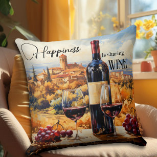 Almofada Felicidade - Paisagem Italiana - Arte do Vinho