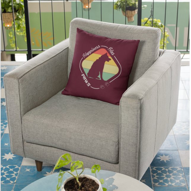 Almofada Felicidade tem patas Design (Criador carregado)