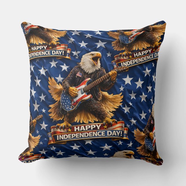 Almofada Feliciz dia da independência Rockstar American Eag (Frente)