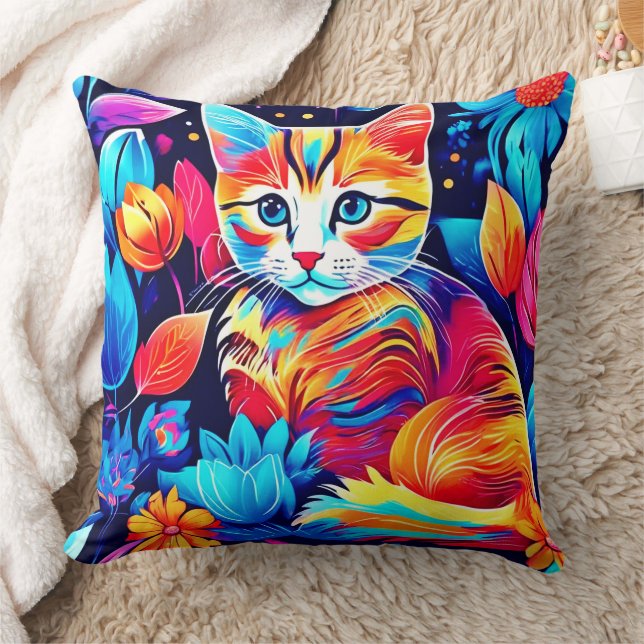 Almofada Feline Floral Fantasy (Cobertor)