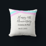 Almofada Feliz 10º aniversário simples nome de casamento mi<br><div class="desc">desenho</div>