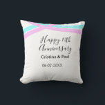 Almofada Feliz 10º aniversário simples nome de casamento mi<br><div class="desc">desenho</div>