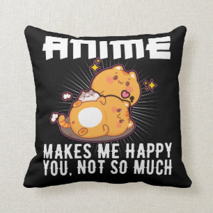 Almofada Feliz Anime Japonês Lover Otaku Gats