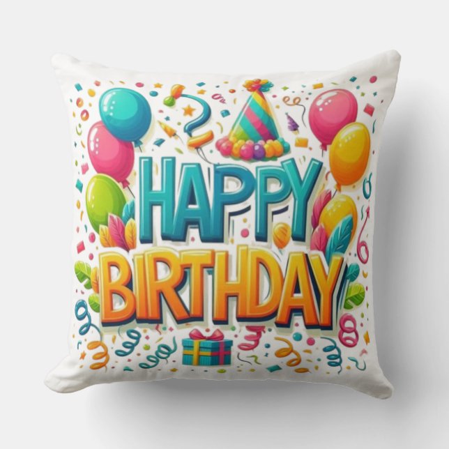 Almofada Feliz aniversário (Frente)