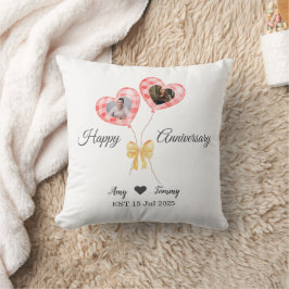 Almofada Feliz Aniversário - Foto Personalizada No Balão Ve