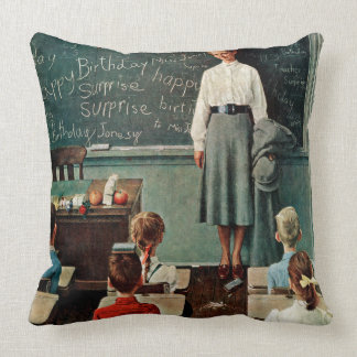 Almofada Feliz aniversário, Srta. Jones por Norman Rockwell