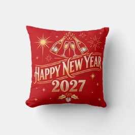 Almofada Feliz Ano Novo 2027 Celebração