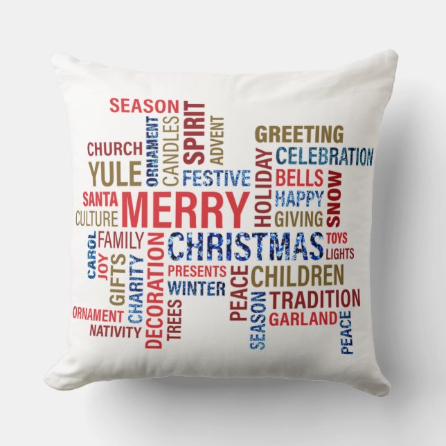 Almofada Feliz Cartões de natal de Natal (Frente)