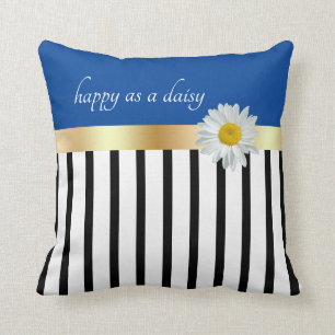 Almofada Feliz Como Travesseiro decorativo De Margarida