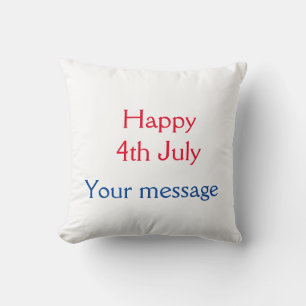 Almofada Feliz dia 4 de julho da independência adicione o n