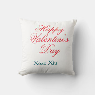 Almofada Feliz dia dos namorados nome vermelho azul xoxo am