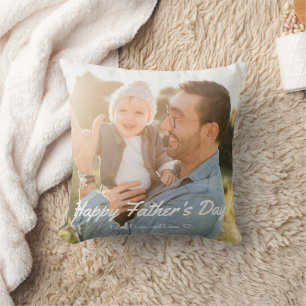 Almofada Feliz Dia dos Pais Melhor Papai Saudação de Foto