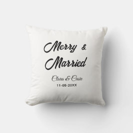 Almofada Feliz e adicionar casal casado Nome data feriadoCh