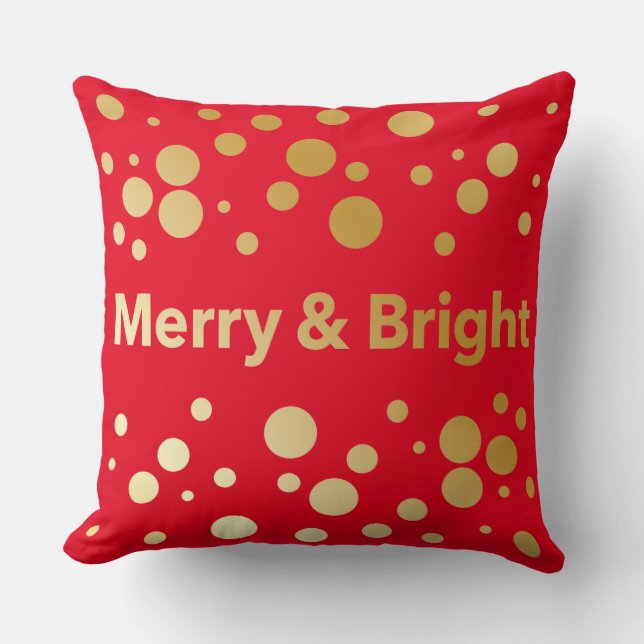 Almofada Feliz e Feriado Brilhante (Frente)