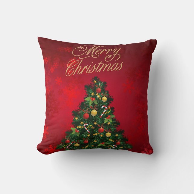 Almofada Feliz e Travesseiro de Natal Brilhante (Frente)