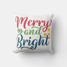 Almofada Feliz e Travesseiro decorativo de Natal Brilhante