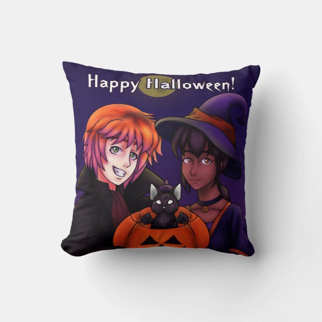 Almofada Feliz Figurino de Halloween (Frente)