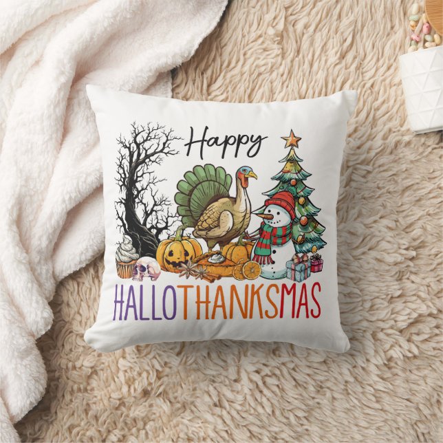 Almofada Feliz Hallothanksmas Clipart (Cobertor)
