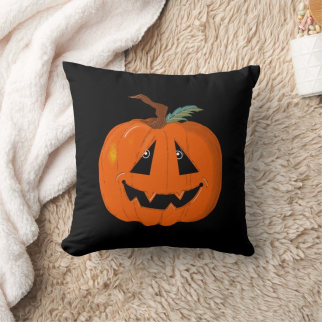 Almofada Feliz Halloween Arte Ilustrativa Jack O Lantern (Cobertor)
