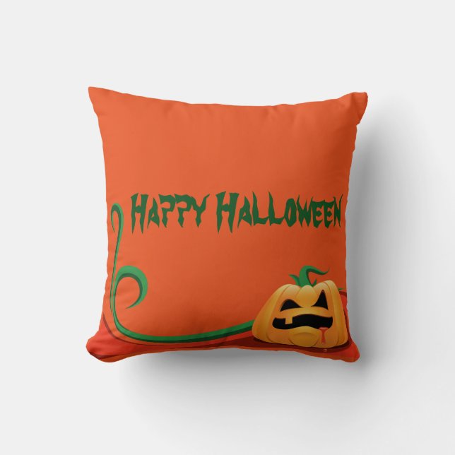 Almofada Feliz Halloween Pumpkin Orange (Frente)