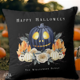 Almofada Feliz Halloween Spooky Samhain Pumpkins Crystals