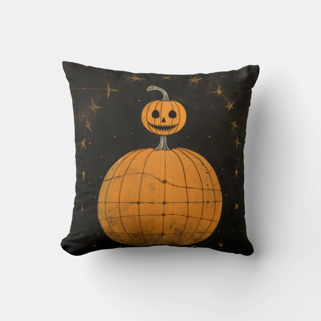 Almofada Feliz Halloween Trick ou Treine Bats (Frente)