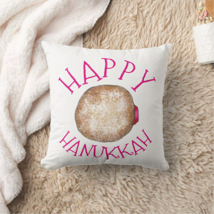 Almofada Feliz Hanukkah Jelly Rosquinha Doughnut Sufganiyot
