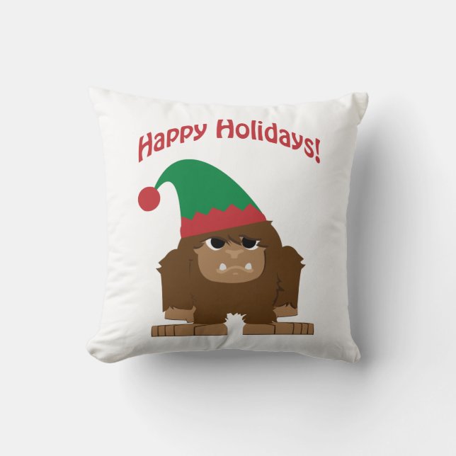Almofada Feliz Hokidays! Pé Grande Natal (Frente)