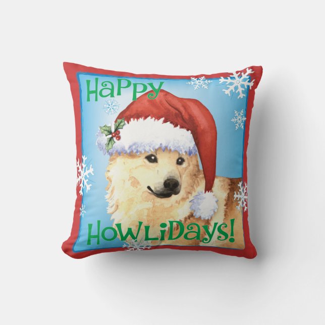 Almofada Feliz Howlidays Norueguês Buhund (Frente)