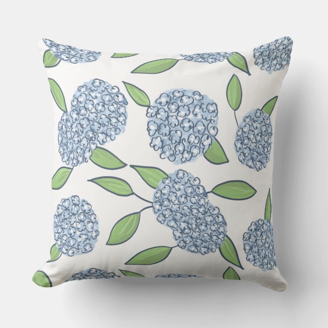 Almofada Feliz Hydrangeas Preppy Coaster Decor (Frente)