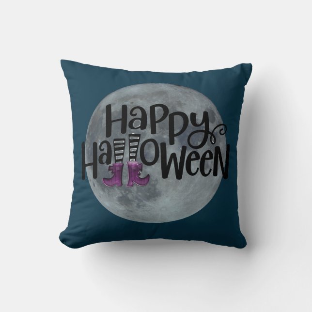 Almofada Feliz Lua de Halloween  (Frente)