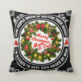 Almofada Feliz Mãe de Natal e Pai
