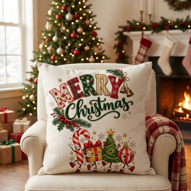 Almofada Feliz Natal Alegria  (Criador carregado)