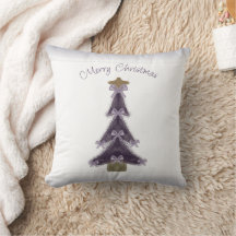 Feliz Natal Arcos Roxos Fitas Douradas Árvore das