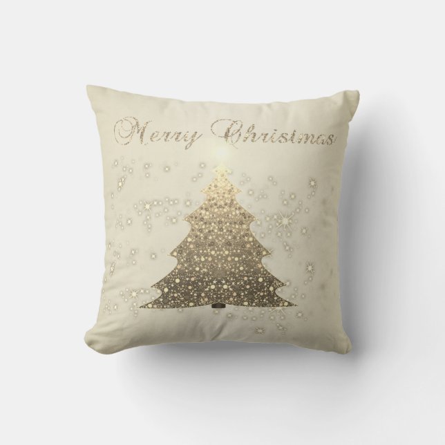 Almofada Feliz Natal,Árvore de Natal,Brilhos (Frente)