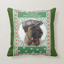 Feliz Natal Boxer Dog Foliday Art