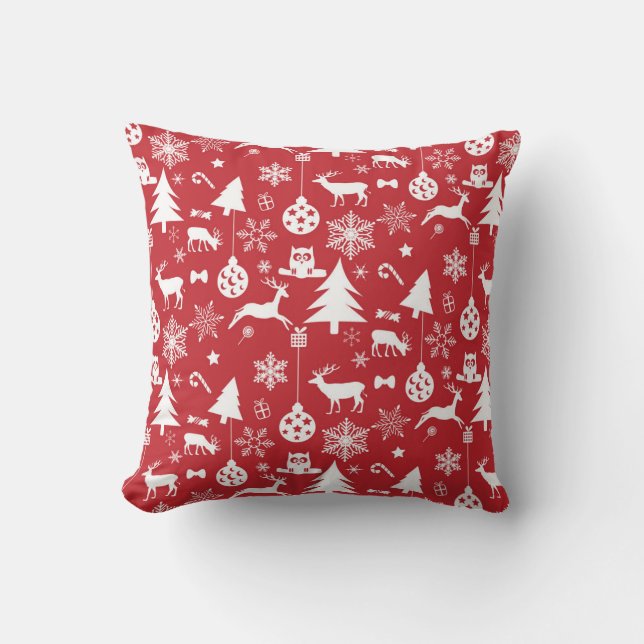 Almofada Feliz Natal: Coleção Red Vintage (Frente)