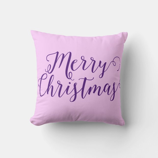 Almofada Feliz Natal com dois tons Purple Natal (Frente)