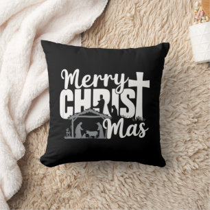 Almofada Feliz Natal Cristão Jesus Família Natal