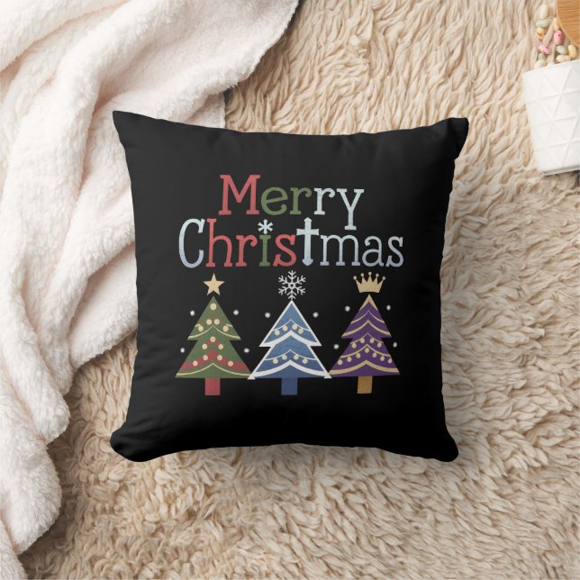 Almofada Feliz Natal Cruz Árvore de Natal Retro (Cobertor)