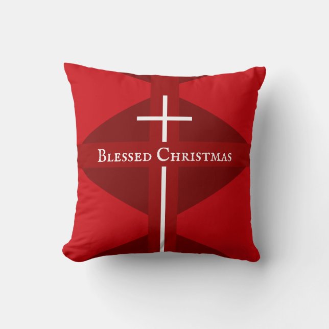 Almofada Feliz Natal Cruz Vermelha Cristã (Frente)